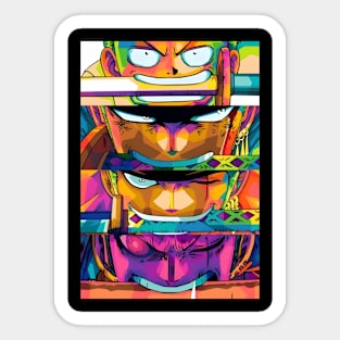 Zoro anime wpap pop art Sticker